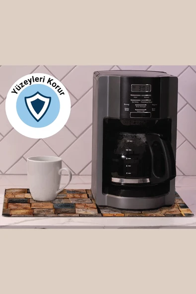 Valerine Life Kahve Makinesi Matı Sıvı Geçirmez Kaymaz Yıkanır Çaycı Çay Espresso Makinesi Pad 35x45cm 27250203 - 2