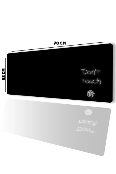 SonicTouch Dokunma Elleme Don't Touch Gamer Oyuncu Dikişsiz Sıvı Geçirmez Klavye Mouse Pad 32x70Cm - 2