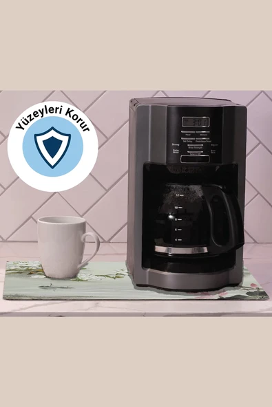 Valerine Life Kahve Makinesi Matı Sıvı Geçirmez Kaymaz Yıkanır Çaycı Çay Espresso Makinesi Pad 35x45cm 27250207 - 2