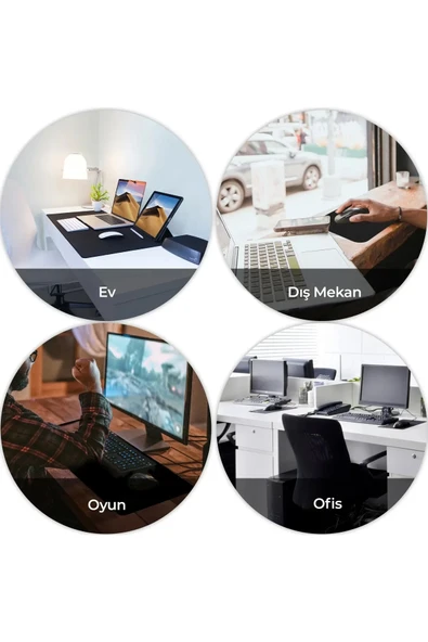 SonicTouch Sanal Gerçeklik Mavi Gamer Oyuncu Dikişsiz Sıvı Geçirmez Klavye Mouse Pad 32x70Cm - 7