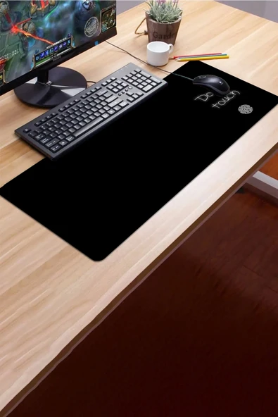 SonicTouch Dokunma Elleme Don't Touch Gamer Oyuncu Dikişsiz Sıvı Geçirmez Klavye Mouse Pad 32x70Cm - 3