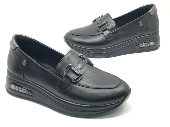 Venüs Guye Hakiki Deri Ortopedik Oxford Kadın Aır-Flow Taban Klasik Ayakkabı - 3