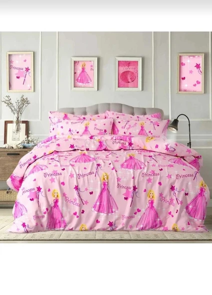 MORRİVAL TEK KİŞİLİK PRENSES NEVRESİM SETİ, 155X215 NEVRESİM + YASTIK KILIFI