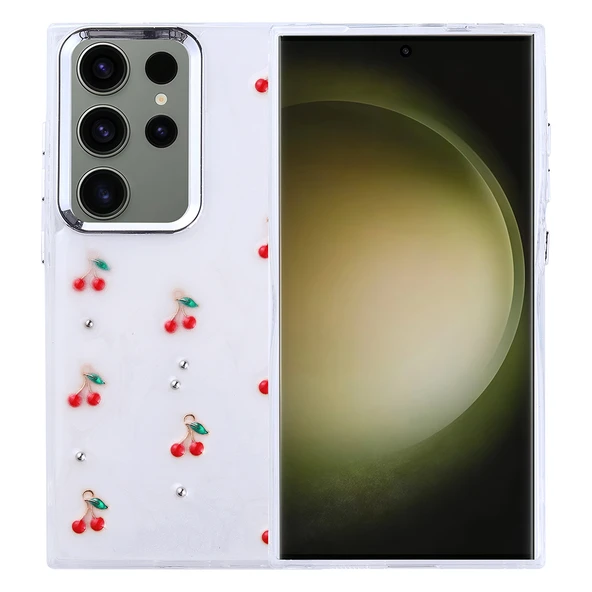 Samsung Galaxy S25 Ultra Kılıf Airbag Tasarımlı Simli Şeffaf Kutup Kapak - Resim 2