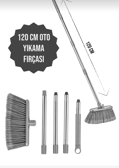 Araba Araç Oto Otomobil Wc Banyo Ev Yıkama Köpükleme Temizleme Fırça Yumuşak Uç Sökülebilir 4 Sap - 3