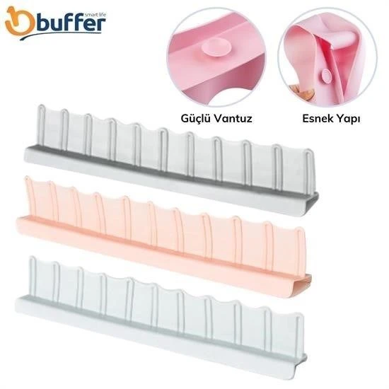 Vantuzlu Kauçuk Sıvı Su Sızdırmaz  Mutfak Banyo Duş Bariyeri Lavabo Kenar Tutucu Set - 5