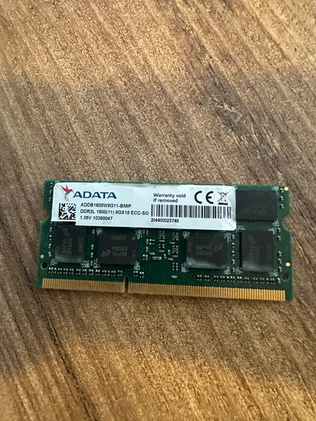 ADATA 8GB ADDB1600W8G11-BMIP DDR3L-1600 1.35V ECC-SO SERVER RAM BELLEK - 1