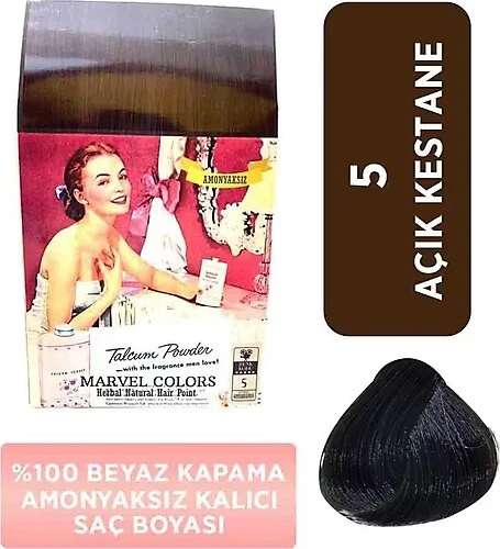 Marvel Saç Boyası Amonyaksız Naturel 5.3 Açık Kestane