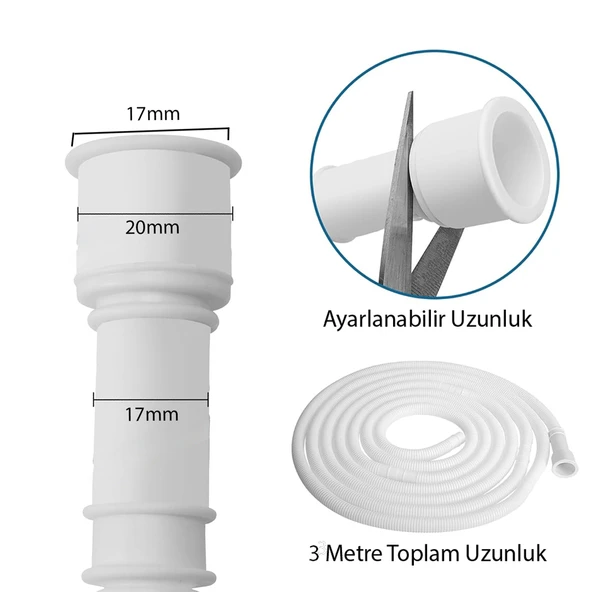 3 METRE KLİMA DRENAJ GİDER BORUSU  GO506089MT-26114 - Resim 3
