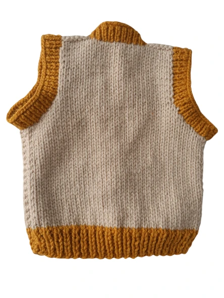 Çiçek İşlemeli El Örgüsü Bebek Yeleği 1-2 yaş - 3