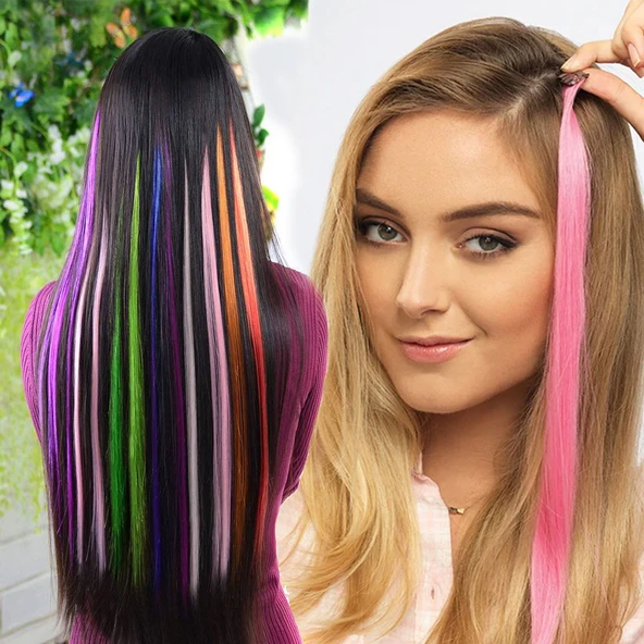 Renkli Sentetik Çıt Çıt - 5 Adet - D42 - 2