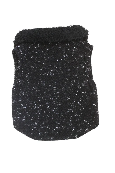 Tedy Yaka Siyah El Örgüsü Bebek Yeleği 2-3 yaş - 3