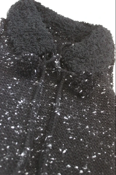 Tedy Yaka Siyah El Örgüsü Bebek Yeleği 2-3 yaş - 4