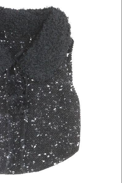 Tedy Yaka Siyah El Örgüsü Bebek Yeleği 2-3 yaş - 5