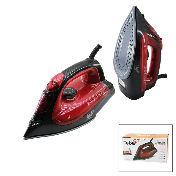 TEBA BUHARLI ÜTÜ  2200W   SERAMİK TABAN   ŞOK BUHAR=180GR - SÜREKLİ BUHAR=40GR  GO5060Gok111727