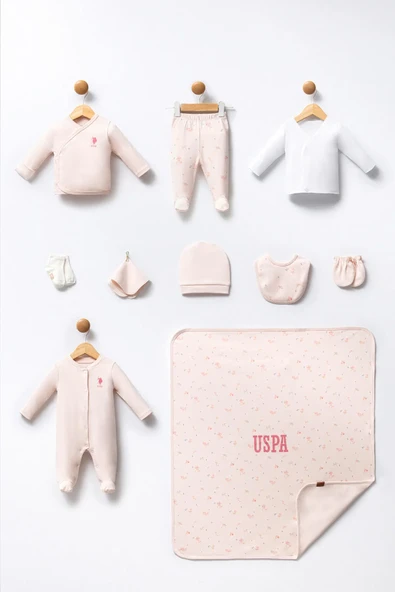 U.S Polo 10'Lu Hastane çıkış seti USB2350 Pudra
