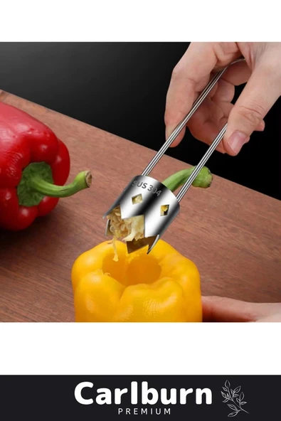 Özel Tasarım Paslanmaz Çelik Sağlam Dayanıklı Biber Domates Meyve Sebze Çekirdek Çıkarma Aparatı - 3