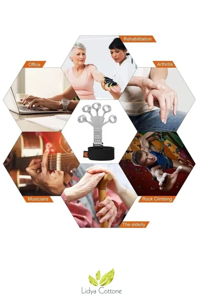 Fizik Tedavi Spor Parmak El Bilek Kol Güçlendirici Kas Geliştirici Kavrama Silikon Örümcek Lastik - 3