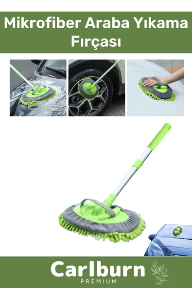 Özel Üretim 180 Derece Dönen Otomobil Çizmez Hasar Mikrofiber Araba Yıkama Sopalı Fırça Seti