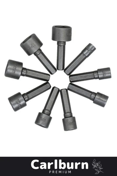 Premium Titanyum Kaplama Uzun Ömürlü Aşınma Karşıtı Koruma 9 Parça Manyetik Somun Adaptörü Seti - 2