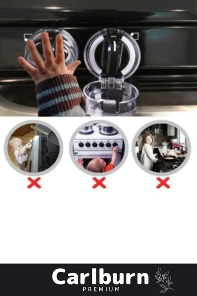 Yüksek Isıya Dayanıklı Çocuk Yangın Yanma Önleyici Ocak Düğmesi Takılabilen Koruyucu Kapak 2 Adet - 2