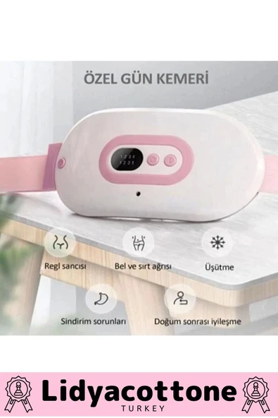 Taşınabilir Titreşimli Isı Veren Sıcak Tutan Regl Ağrıları Dijital Bel Özel Gün Adet Masaj Kemeri - 6