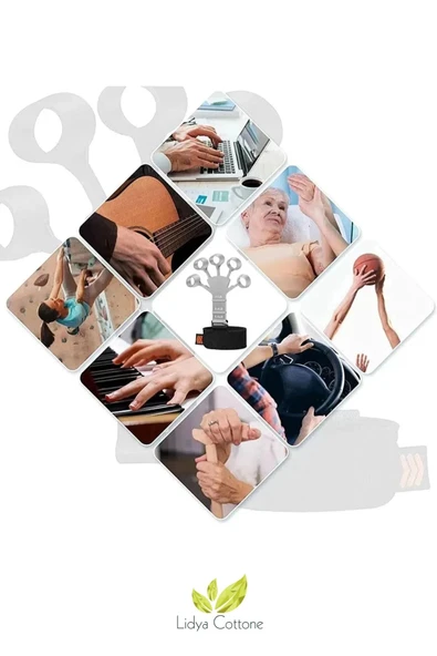 Fizik Tedavi Spor Parmak El Bilek Kol Güçlendirici Kas Geliştirici Kavrama Silikon Örümcek Lastik - 4