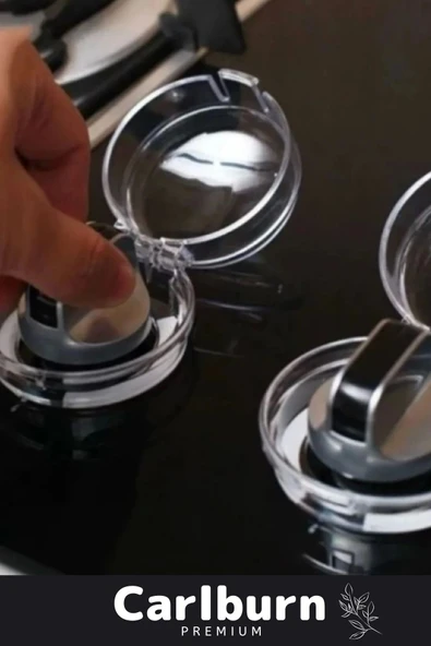 Yüksek Isıya Dayanıklı Çocuk Yangın Yanma Önleyici Ocak Düğmesi Takılabilen Koruyucu Kapak 6 Adet - 3