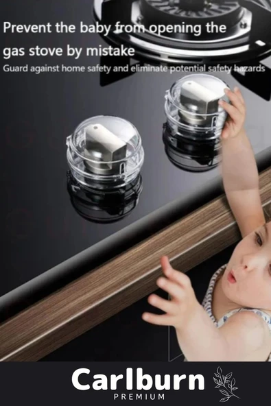 Yüksek Isıya Dayanıklı Çocuk Yangın Yanma Önleyici Ocak Düğmesi Takılabilen Koruyucu Kapak 6 Adet - 4