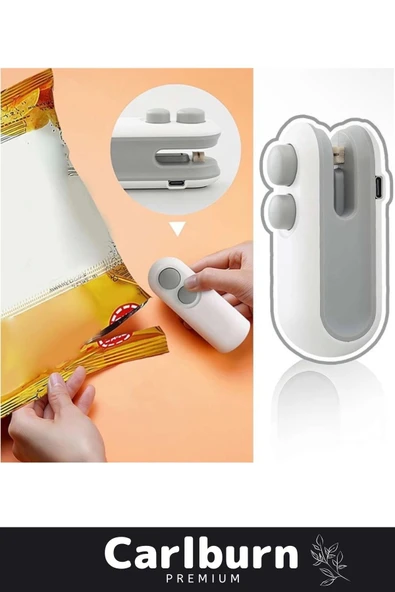 Özel Üretim Isınmaya Gerek Duymayan Kapama Kesme İşlevli 400mAh Şarj Edilebilir Mini Poşet Kapatıcı - 4