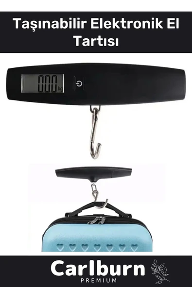 Premium Seyahat Bavul Ağırlık Tartı Dijital Lcd Ekran Çok Amaçlı Taşınabilir Bagaj Tartısı Max 50 Kg