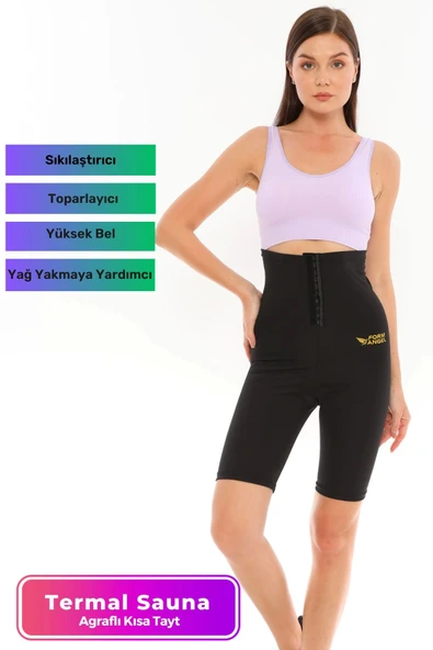 Yeni Sezon Terleten Sıkılaştırıcı Yağ Yakan Toparlayıcı Agraflı Sauna Termal Tayt