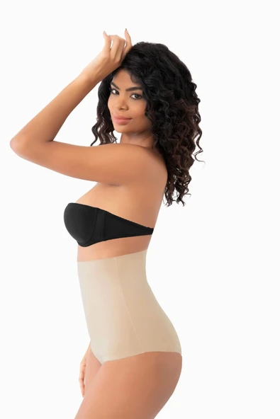 Özel Üretim Sıkılaştırıcı Kaymaz Vücut Şekillendirici İnceltici Etkili İz Göstermeyen Yüksek Bel Slip Korse - Resim 4