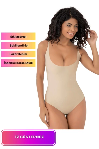 Özel Üretim Vücut Şekillendirici Sıkılaştırıcı Toparlayıcı Lazer Kesim İz Göstermeyen Bady Korse ürün görseli
