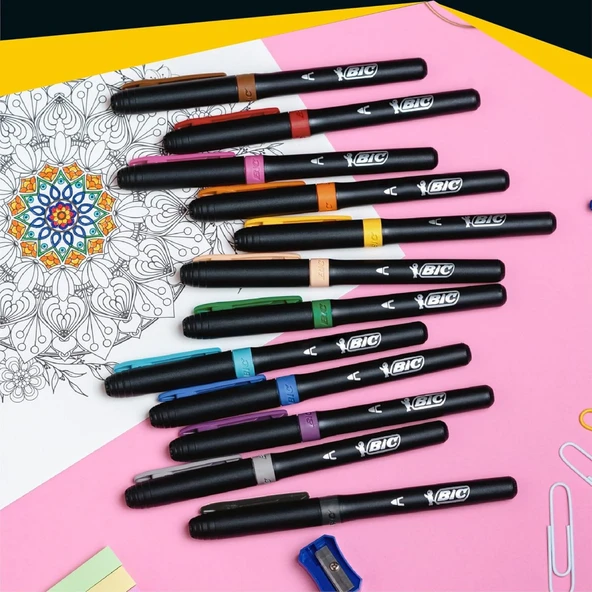 Bic İntensity Premium 12'li Keçeli Boya Kalemi / 977891 - Resim 6