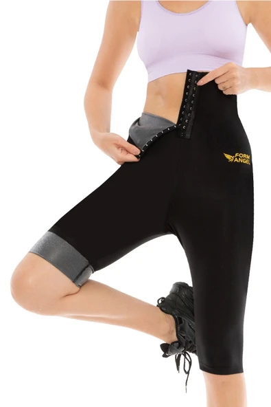 Yeni Sezon Terleten Sıkılaştırıcı Yağ Yakan Toparlayıcı Agraflı Sauna Termal Tayt - 2