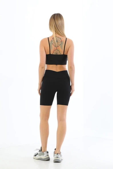 Yeni Sezon Toparlayıcı Sıkılaştırıcı Şekillendirici Lazer Kesim Biker Korseli Tayt - 2