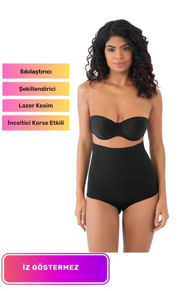 Özel Üretim Sıkılaştırıcı Kaymaz Vücut Şekillendirici İnceltici Etkili İz Göstermeyen Yüksek Bel Slip Korse ürün görseli