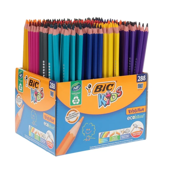 Bic Evolution 288'li Masa Üstü Kuru Boya Kalem Seti - Resim 2