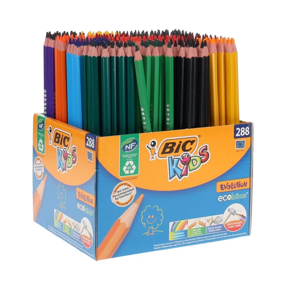 Bic Evolution 288'li Masa Üstü Kuru Boya Kalem Seti