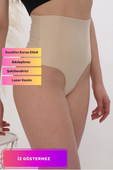 Yeni Sezon Kaymaz Vücut Şekillendirici Sıkılaştırıcı Toparlayıcı Şekillendirici Lazer Kesim String Korse ürün görseli