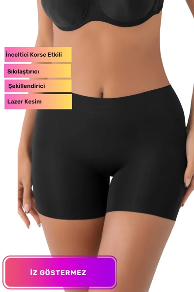 Özel Seri Kaymaz Vücut Şekillendirici Sıkılaştırıcı Toparlayıcı Şekillendirici İz Göstermez Lazer Kesim Boxer Korse ürün görseli 1