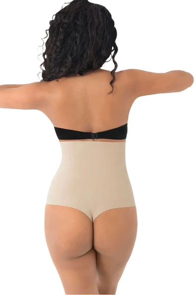 Özel Üretim Kaymaz Vücut Şekillendirici Sıkılaştırıcı Toparlayıcı Lazer Kesim Yüksek Bel String Korse - Resim 3