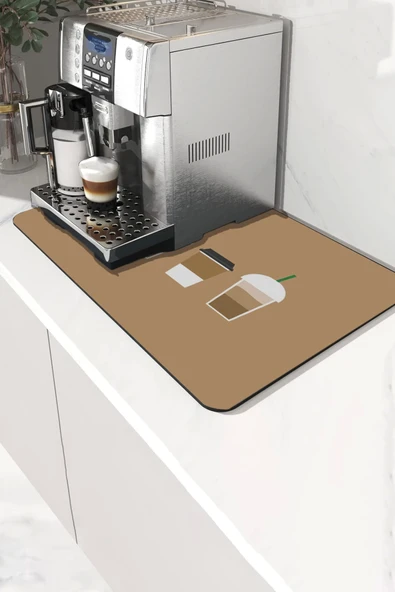 Valerine Life Kahve Makinesi Matı Sıvı Geçirmez Kaymaz Yıkanır Çaycı Çay Espresso Makinesi Pad 35x45cm 27250209