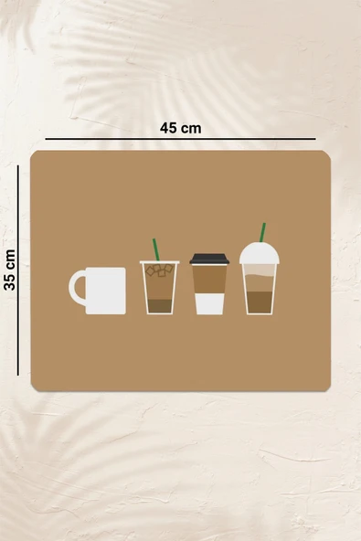 Valerine Life Kahve Makinesi Matı Sıvı Geçirmez Kaymaz Yıkanır Çaycı Çay Espresso Makinesi Pad 35x45cm 27250209 - 3