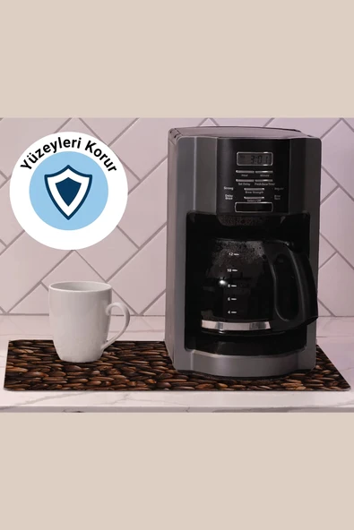 Valerine Life Kahve Makinesi Matı Sıvı Geçirmez Kaymaz Yıkanır Çaycı Çay Espresso Makinesi Pad 35x45cm 27250210 - 2