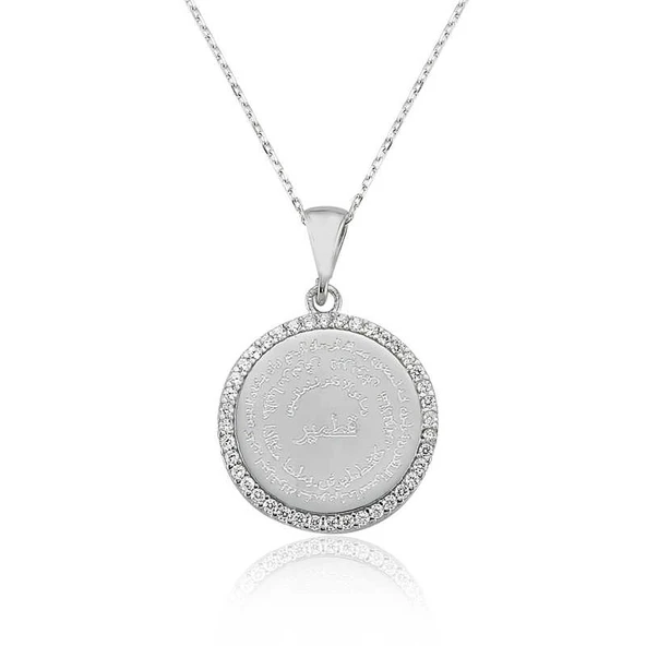 925 Ayar Gümüş Kıtmir Duası Kadın Gümüş Kolye ürün görseli 1