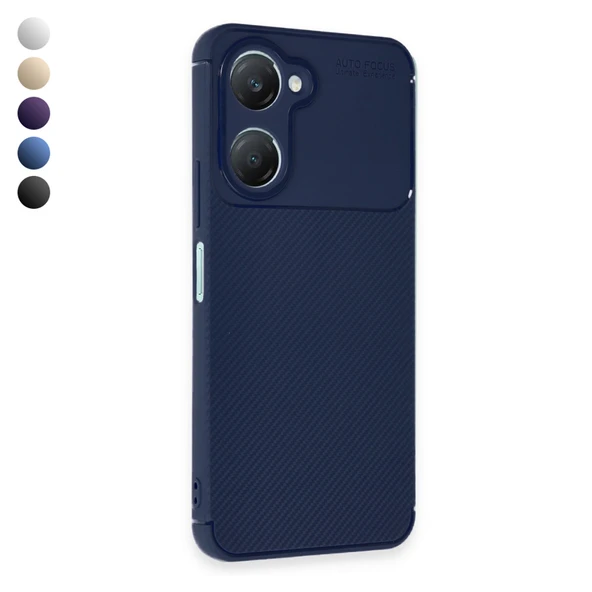 Vivo Y18 Kılıf Focus Carbon Silikon Kapak