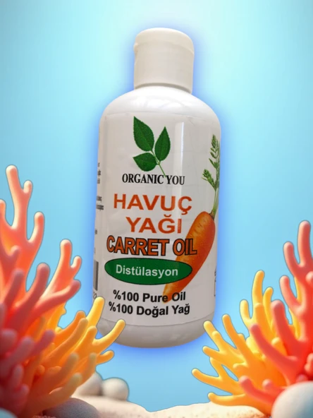 Organıc You Havuç Yağı Carret Oıl %100 Doğaldistilasyon 150 ml