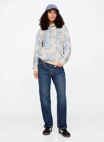 Gap V-Frch Ft Gap Herıtage Po Hd Hoodie Kapüşonlu Kadın Sweatshirt - Resim 10